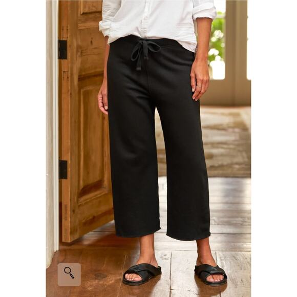 Frank & Eileen CATHERINE Triple Fleece Sweatpant Black Medium Drawstring Pull On - Picture 1 of 14